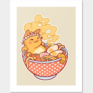 Ramen Cat Posters and Art